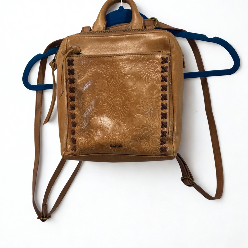 The Sak Brown Embossed Backpack
